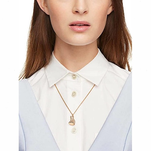 Kate Spade Cold Comfort Polar Bear Charm Necklace - Picture 7 of 8